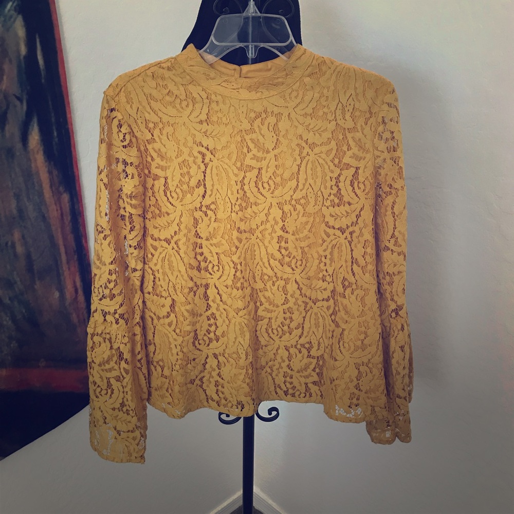 Vila Lace Flared Sleeve top